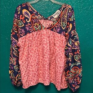 BUCKETLIST Floral and Paisley Women's Blouse